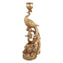 Clayre & Eef Candle holder Peacock Gold colored Plastic