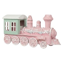 Clayre & Eef Christmas Ornament Train Pink Plastic