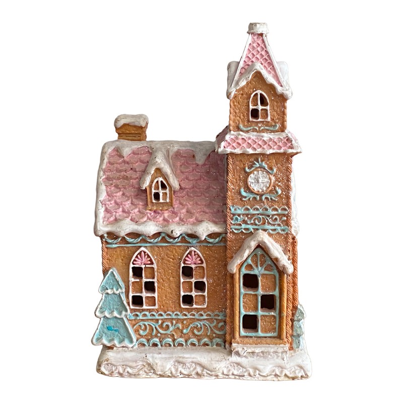 Clayre & Eef Weihnachtsdekoration Haus Braun Kunststoff