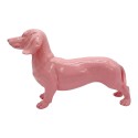 Clayre & Eef Decorative Figurine Dog Pink Plastic