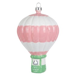 Clayre & Eef Ornamento Natalizio Palloncino Bianco Plastica