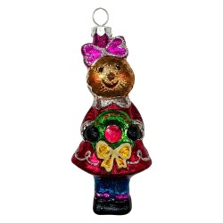 Clayre & Eef Christmas Ornament Bear Brown Plastic