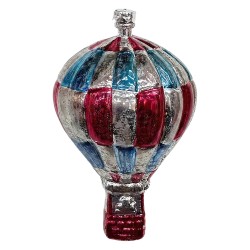 Clayre & Eef Christmas Ornament Balloon Silver colored Plastic