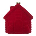 Clayre & Eef Weihnachtsanhänger Haus Rot Kunststoff