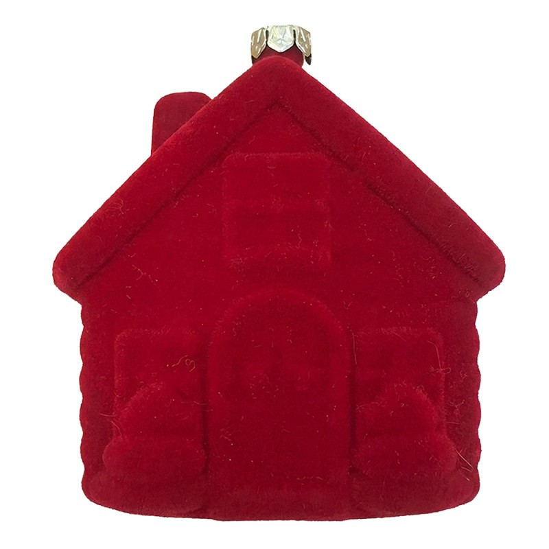 Clayre & Eef Weihnachtsanhänger Haus Rot Kunststoff