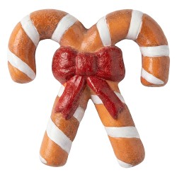 Clayre & Eef Weihnachtsanhänger Zuckerstange Braun Kunststoff