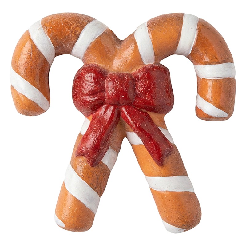 Clayre & Eef Weihnachtsanhänger Zuckerstange Braun Kunststoff