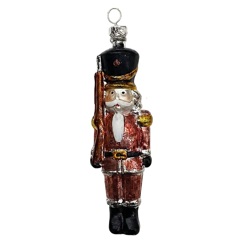 Clayre & Eef Christmas Ornament Nutcracker Pink Plastic