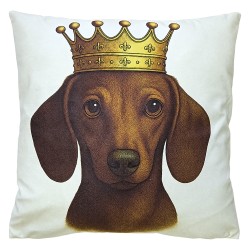 Clayre & Eef Cuscino decorativo 45x45 cm Beige Poliestere