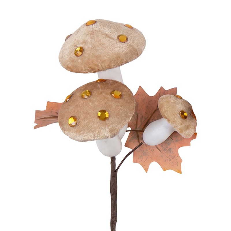 Clayre & Eef Statuetta decorativa Fungo Beige Plastica