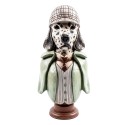 Clayre & Eef Dekorationsfigur Hund Weiß Kunststoff