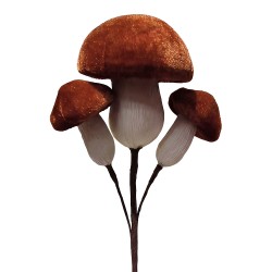 Clayre & Eef Decorative Figurine Mushroom Brown Plastic