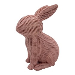 Clayre & Eef Image de décoration Lapin Rose Plastique