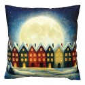 Clayre & Eef Coussin 45x45 cm Bleu Polyester