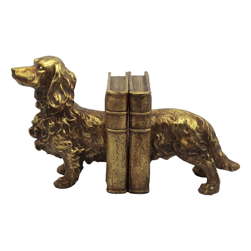 Clayre & Eef Bookends Set of 2 Gold colored Plastic