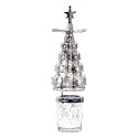 Clayre & Eef Tealight Holder Silver colored Glass