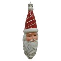 Clayre & Eef Christmas Ornament Santa Claus White Plastic