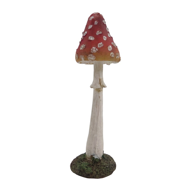 Clayre & Eef Decoratie Beeld Paddenstoel Rood Kunststof
