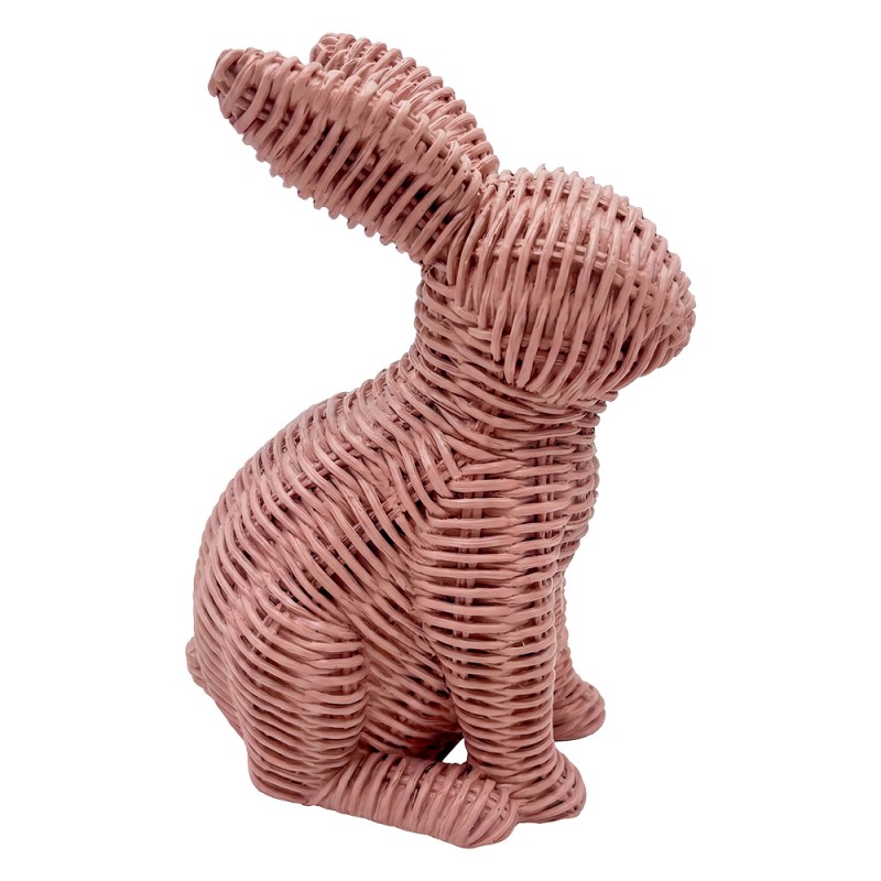 Clayre & Eef Statuetta decorativa Coniglio Rosa Plastica