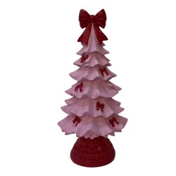 Clayre & Eef Decorative Figurine Christmas Tree Pink Plastic