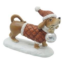 Clayre & Eef Decorative Figurine Dog Brown Plastic