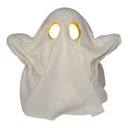 Clayre & Eef Décoration d'Halloween Fantôme Blanc Plastique