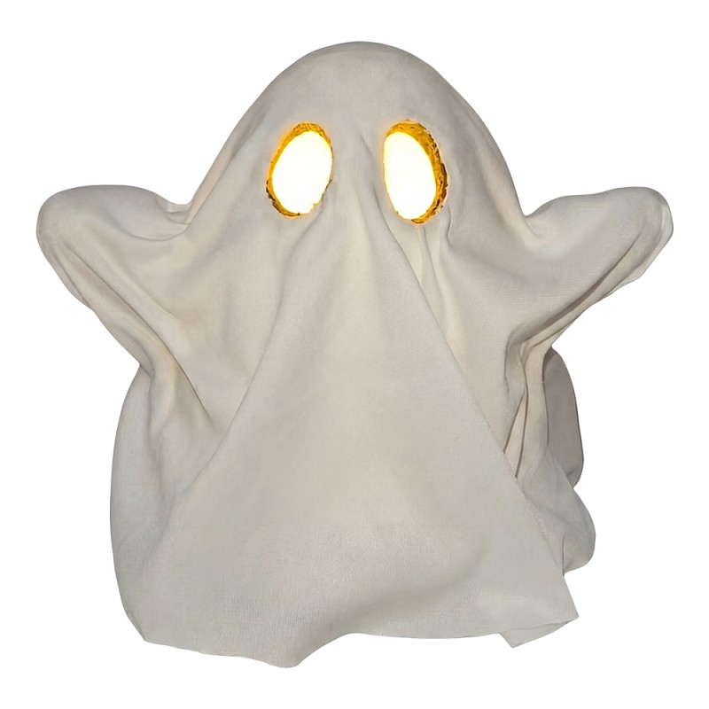 Clayre & Eef Halloween-Dekoration Geist Weiß Kunststoff