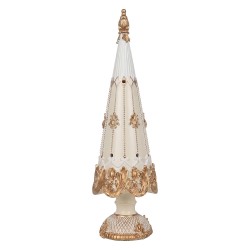 Clayre & Eef Décoration de Noël Sapin de Noël Blanc Plastique