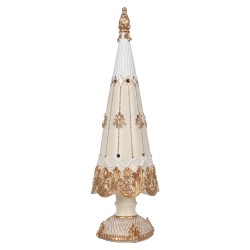 Clayre & Eef Décoration de Noël Sapin de Noël Blanc Plastique