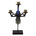 Clayre & Eef Kandelaar Blauw Kunststof