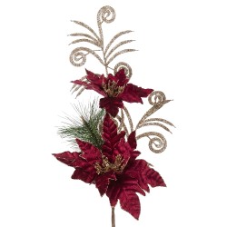 Clayre & Eef Ramo di decorazione Rosso Plastica