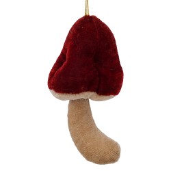 Clayre & Eef Decoration Mushroom Red Textile