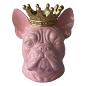 Clayre & Eef Statuetta decorativa Cane Rosa Poliresina