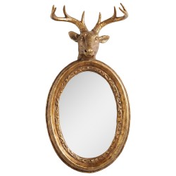 Clayre & Eef Miroir Couleur or Plastique