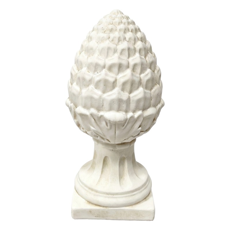 Clayre & Eef Decorative Figurine White Terracotta