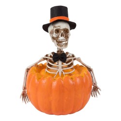Clayre & Eef Décoration d'Halloween Blanc Plastique