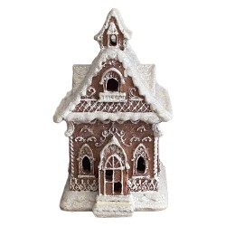 Clayre & Eef Weihnachtsdekoration Haus Braun Kunststoff