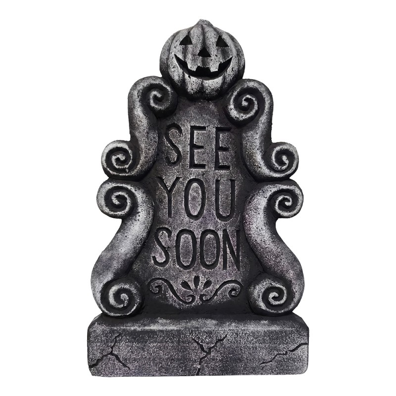 Clayre & Eef Décoration d'Halloween Blanc Plastique