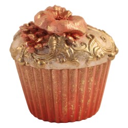 Clayre & Eef Dekoration Cupcake Rosa Kunststoff