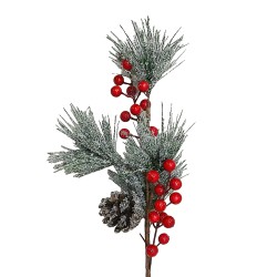 Clayre & Eef Decorative Branch Red Plastic