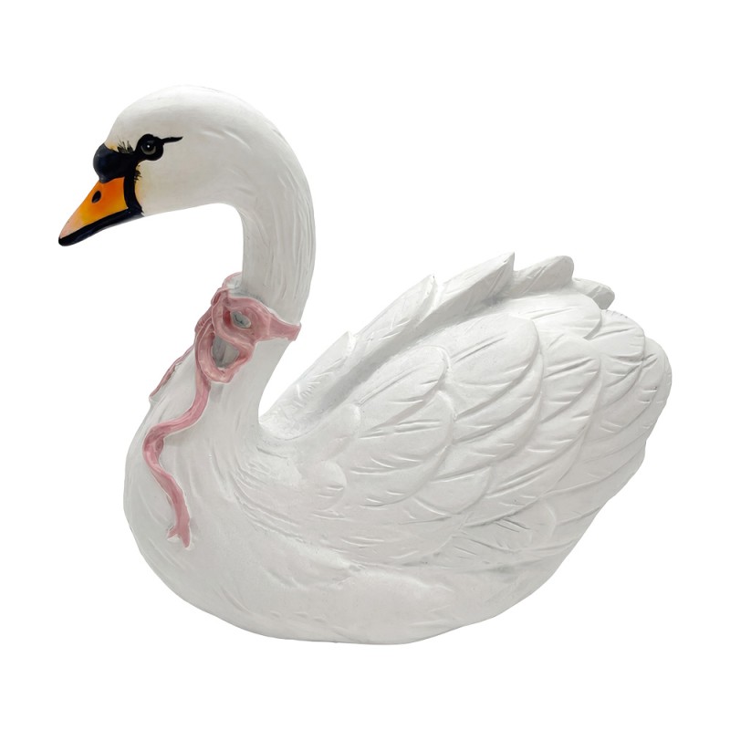 Clayre & Eef Statuetta decorativa Uccello Bianco Plastica