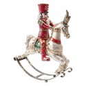 Clayre & Eef Weihnachtsdekorationsfigur Nussknacker 32x10x35 cm Rot Kunststoff