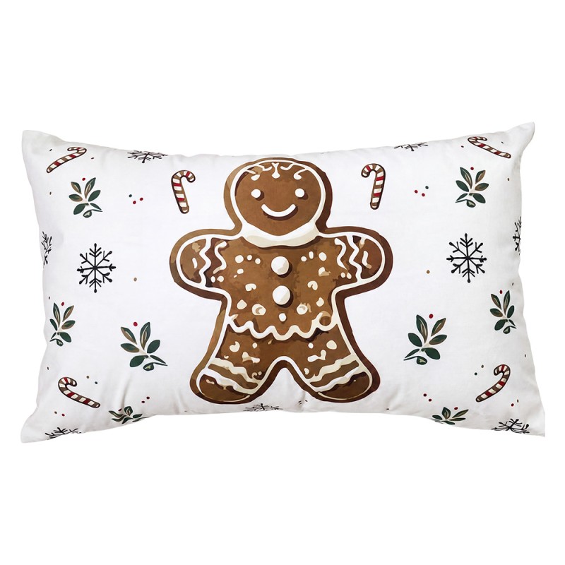 Clayre & Eef Sierkussen Beige Polyester Gingerbread man