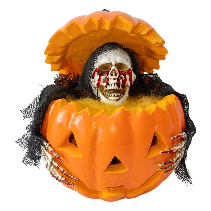 Clayre & Eef Halloween Decoration Pumpkin White Plastic