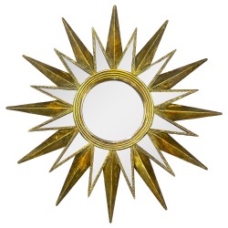 Clayre & Eef Miroir Couleur or Plastique