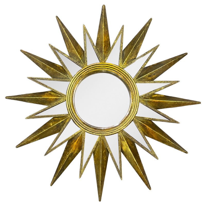 Clayre & Eef Miroir Couleur or Plastique