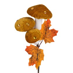 Clayre & Eef Decoratie Beeld Paddenstoel Oranje Kunststof