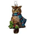 Clayre & Eef Weihnachtsanhänger Vogel Braun Kunststoff