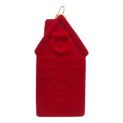 Clayre & Eef Pendentif de Noël Maison Rouge Plastique