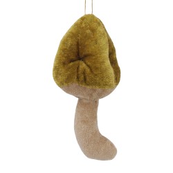 Clayre & Eef Decoration Mushroom Brown Textile